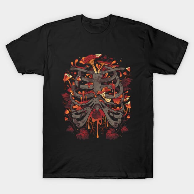 The Last Breath - Infected Rib Cage T-Shirt by Snouleaf